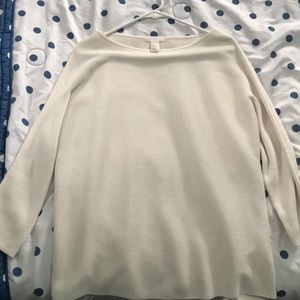 3/4 length sleeve Creme Sweater